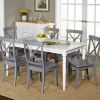 Picture of Dove Grey Lacquered 6-Person 7-Piece Dining Set
