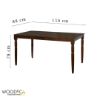Picture of Dove Brown Dining Table 150cm