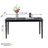 Picture of Dove Black Dining Table 150cm