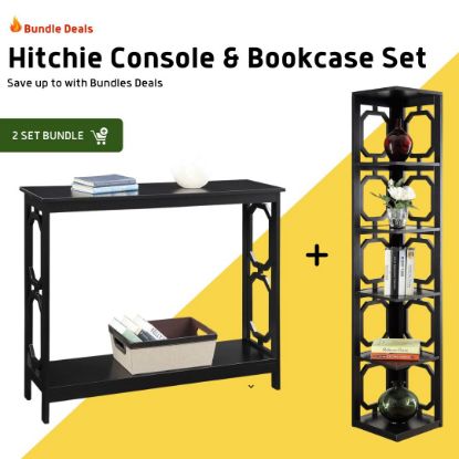 Picture of Hitchie Console Table & Bookcase Bundle [ 3pce ]