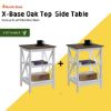 Picture of X-Base Oak Top  Side Table Bundle Set [ 2pce ] 