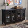 Picture of Clarkson Glass Cabinet Buffet Black 150 cm 