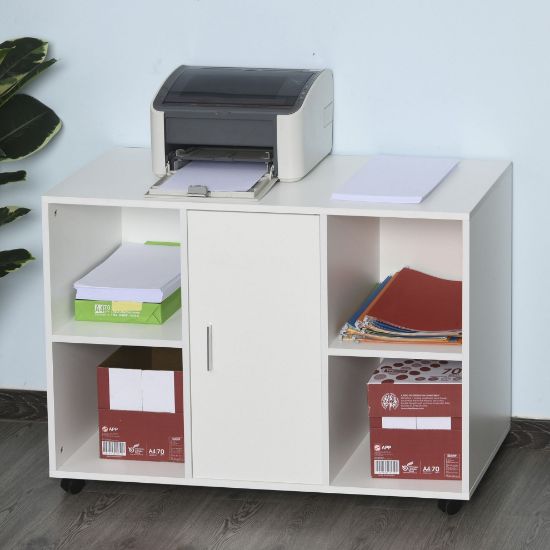 Picture of [ White Multipurpose Filing Cabinet Printer Stand  ]