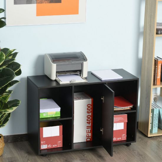 Picture of [ Black Multipurpose Filing Cabinet Printer Stand  ]