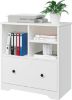 Picture of [ File Cabinet with a Big Drawer white  ]