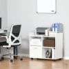 Picture of  [  White Multipurpose Filing Cabinet Printer Stand Mobile Printer Cabinet with 2 Drawers  ]