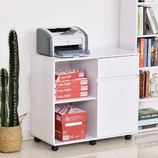 Picture of [  1 -Drawer Mobile Filing Cabinet White ]