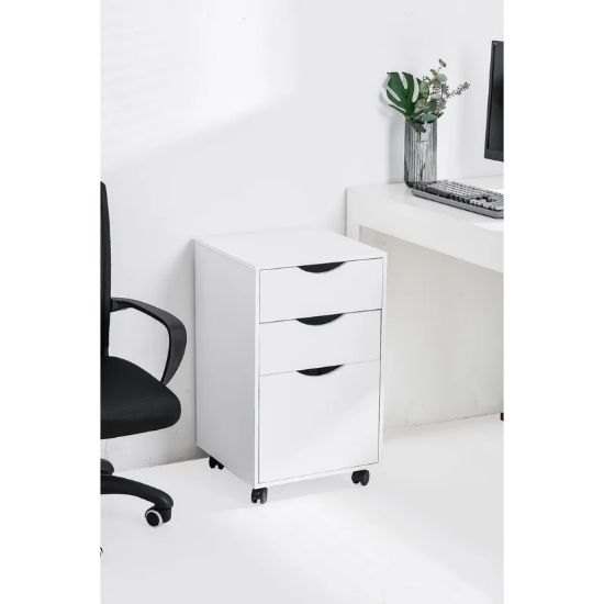Picture of  [ Drawer Mobile Vertical Filing Cabinet white ] 