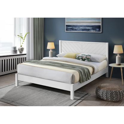 Picture of Sleek White bed 120cm