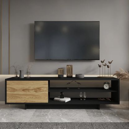 Picture of Anderson Black & Light brown T.V Stand 150cm