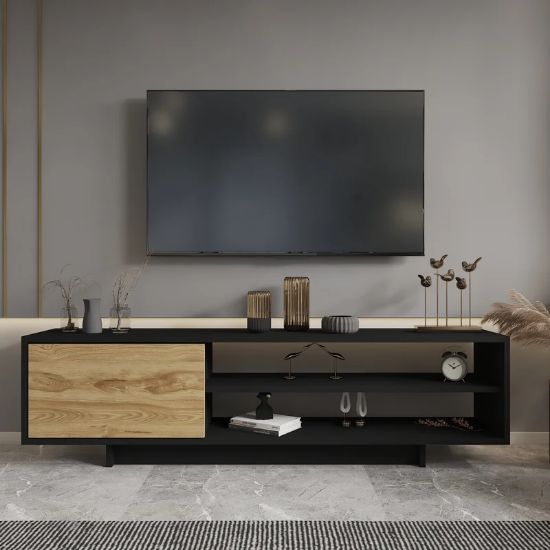 Picture of Anderson Black & Light brown T.V Stand 150cm