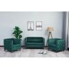 Picture of Eleganto Green Velvet Living Room 3-Piece Set