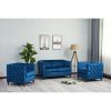 Picture of Eleganto Navy Velvet Living Room 3-Piece Set