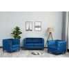 Picture of Eleganto Navy Velvet Living Room 3-Piece Set