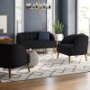 Picture of Flamingo Black Velvet Living Room 3-Piece Set