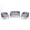 Picture of Flamingo Grey Velvet Living Room 3-Piece Set