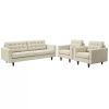 Picture of Loft Beige Velvet Living Room 3-Piece Set