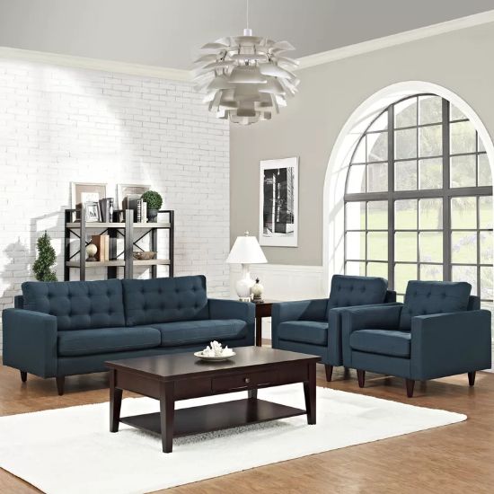 Picture of Loft Navy Velvet Living Room 3-Piece Set