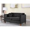 Picture of waymore Black Velvet Living Room 2-Piece Set