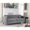 Picture of waymore Grey Velvet Living Room 2-Piece Set
