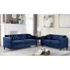 Picture of waymore Navy Velvet Living Room 2-Piece Set