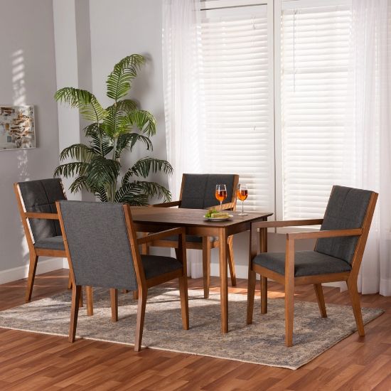 Picture of Adora 5-PCE 4-PERSON DINING SET BROWN