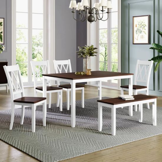 Picture of Floryan 6-PCE 6-PERSON DINING SET White