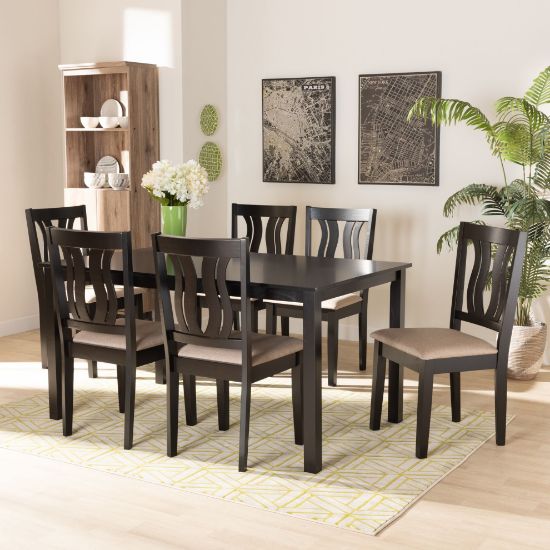 Picture of GRACE 7-PCE 6-PERSON DINING SET Black