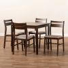 Picture of LOVY 5-PCE 4-PERSON DINING SET BROWN
