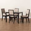 Picture of PEARL 5-PCE 4-PERSON DINING SET Black