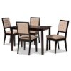 Picture of PEARL 5-PCE 4-PERSON DINING SET Black