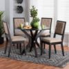 Picture of PEARL 5-PCE 4-PERSON Round  DINING SET Black