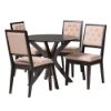 Picture of PEARL 5-PCE 4-PERSON Round  DINING SET Black