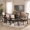 Picture of PEARL 7-PCE 6-PERSON DINING SET Black