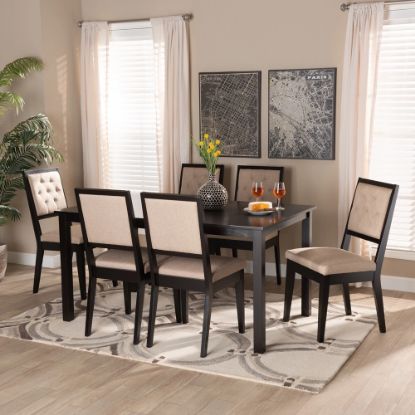 Picture of PEARL 7-PCE 6-PERSON DINING SET Black