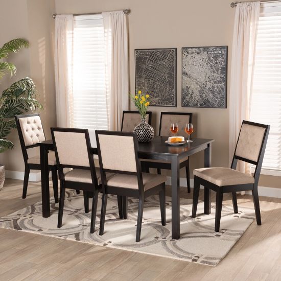 Picture of PEARL 7-PCE 6-PERSON DINING SET Black