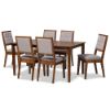 Picture of PEARL 7-PCE 6-PERSON DINING SET Brown