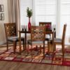 Picture of SIENNA 5-PCE 4-PERSON DINING SET BROWN
