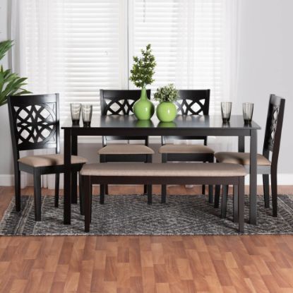 Picture of SIENNA 6-PCE 6-PERSON DINING SET BLACK