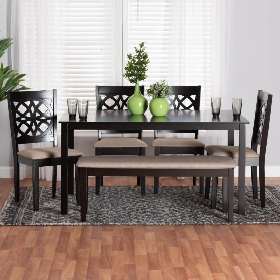 Picture of SIENNA 6-PCE 6-PERSON DINING SET BLACK
