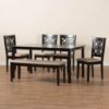 Picture of SIENNA 6-PCE 6-PERSON DINING SET BLACK
