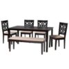 Picture of SIENNA 6-PCE 6-PERSON DINING SET BLACK