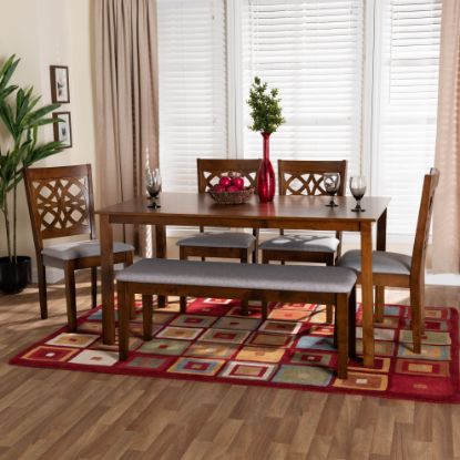 Picture of SIENNA 6-PCE 6-PERSON DINING SET BROWN