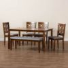 Picture of SIENNA 6-PCE 6-PERSON DINING SET BROWN
