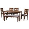 Picture of SIENNA 6-PCE 6-PERSON DINING SET BROWN
