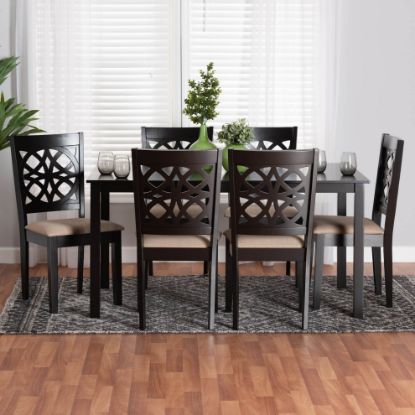 Picture of SIENNA 7-PCE 6-PERSON DINING SET BLACK