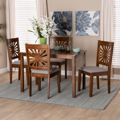 Picture of Dorina 5-PCE 4-PERSON DINING SET BROWN