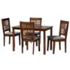 Picture of Lana 5-PCE 4-PERSON DINING SET BROWN