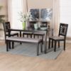 Picture of Dorina 6-PCE 6-PERSON DINING SET BLACK