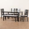 Picture of Dorina 6-PCE 6-PERSON DINING SET BLACK